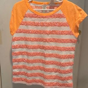 Crewcuts Girls sequin stripe t-shirt